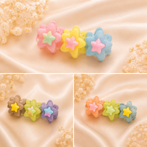 Star Snap Hair Clips – Set of 3