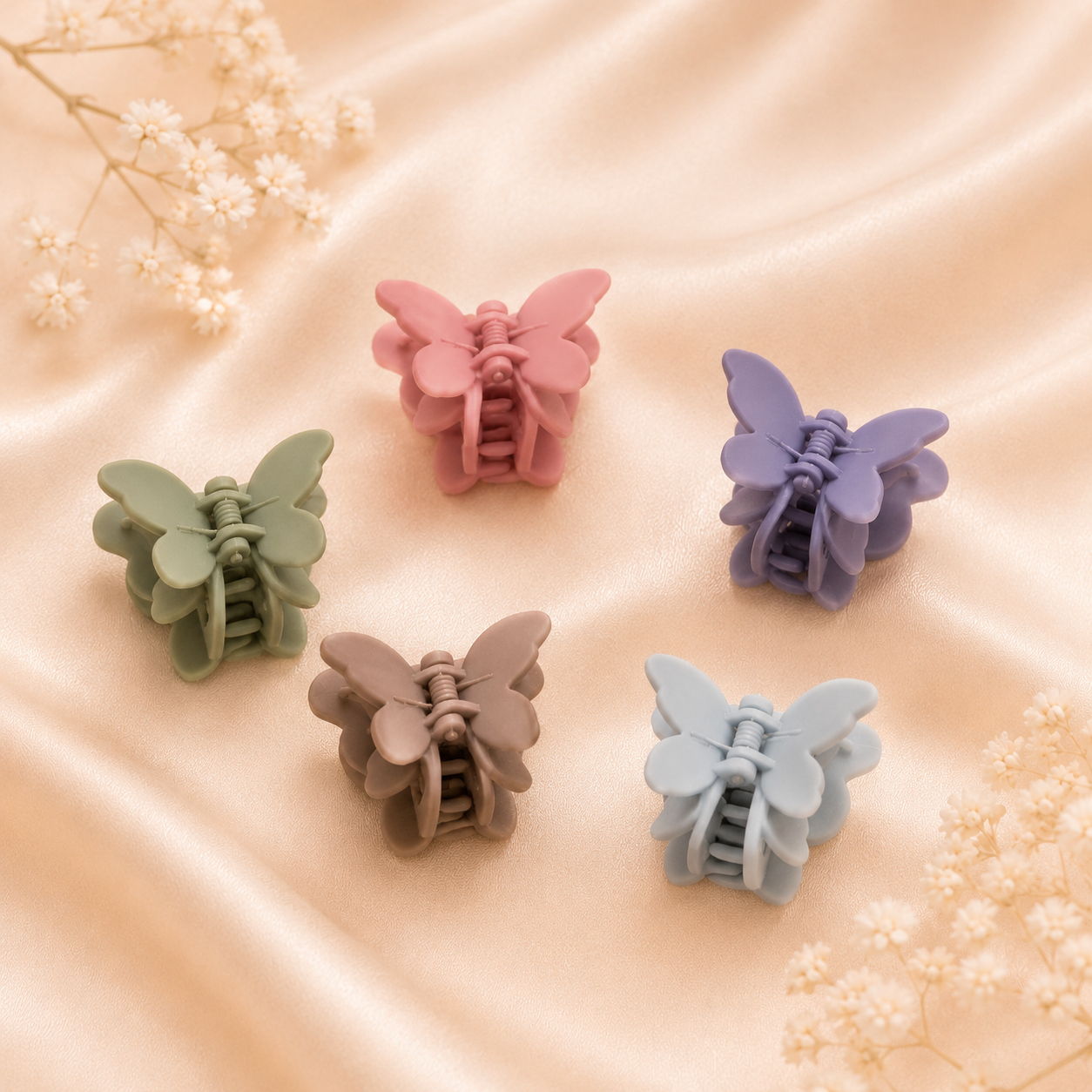 Butterfly Mini Claw Clips | Korean Matte Hair Clutcher