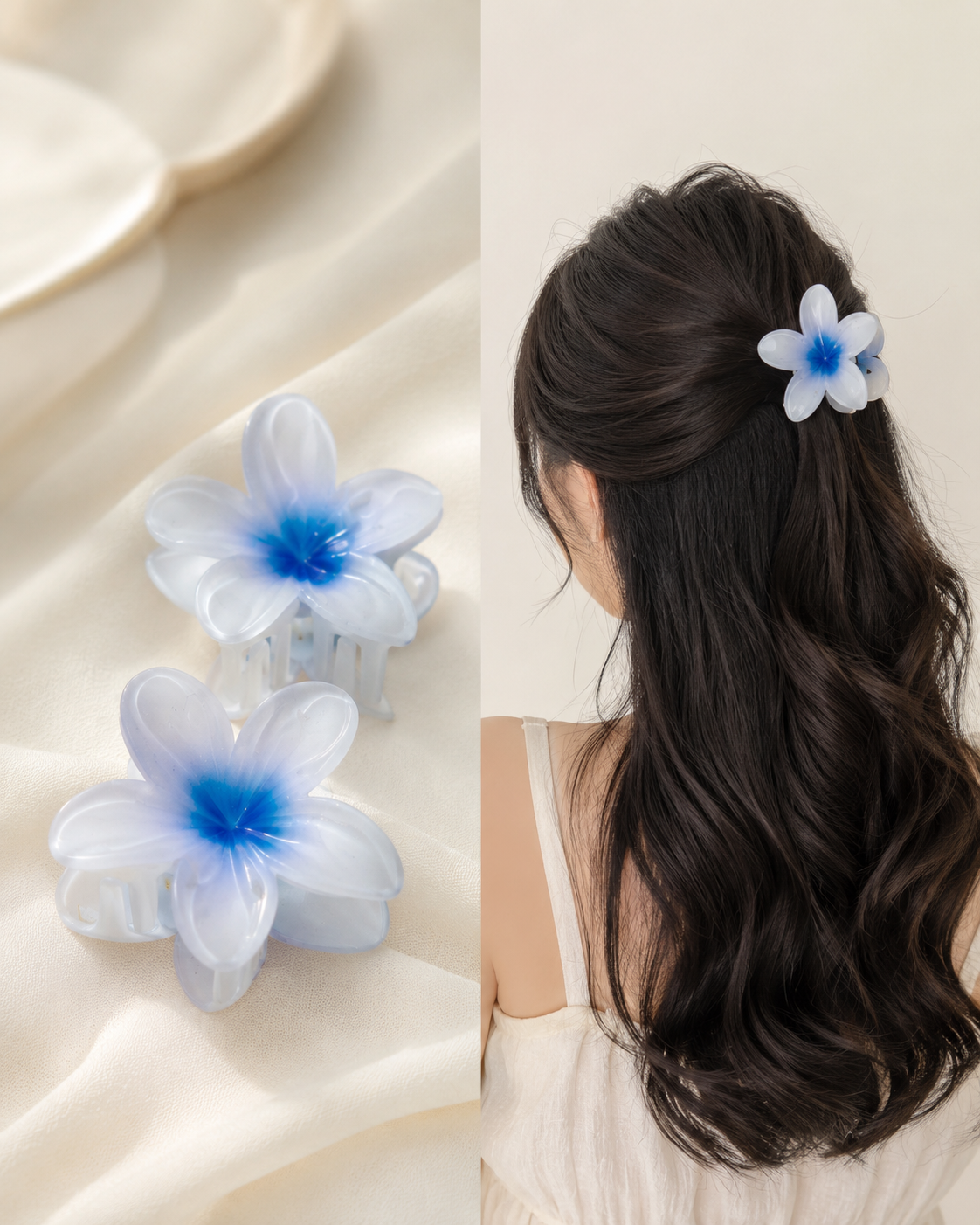 Tropical Bloom Flower Hair Claw Clips
