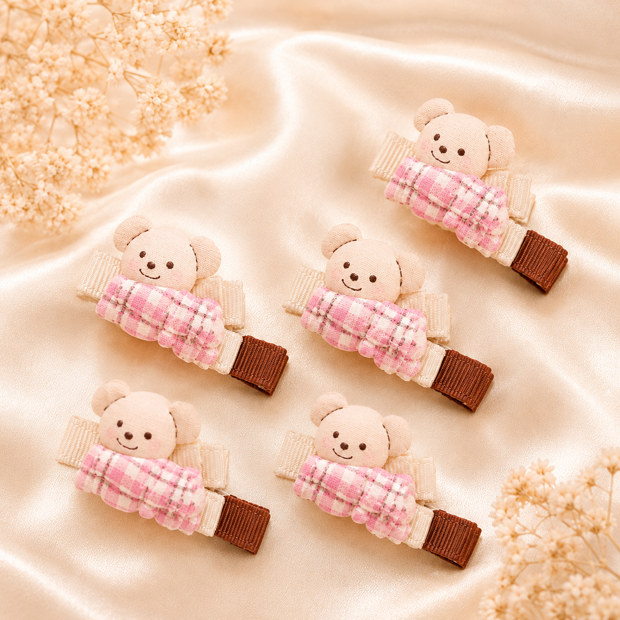 Cute Teddy Hair Clip (set of 1)